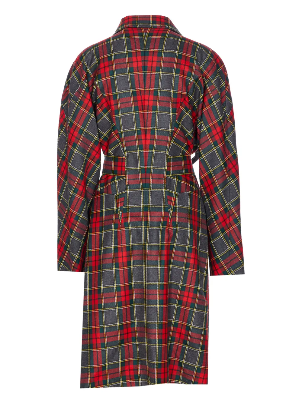 Vivienne Westwood tartan belted coat Rood