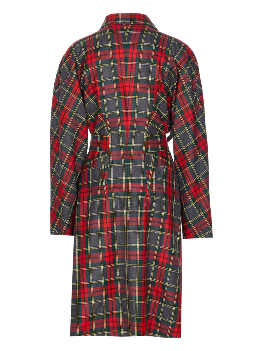 Vivienne Westwood tartan belted coat Rood