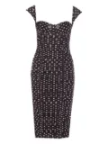 MAR DE MARGARITAS polka-dot ruched midi dress - Black