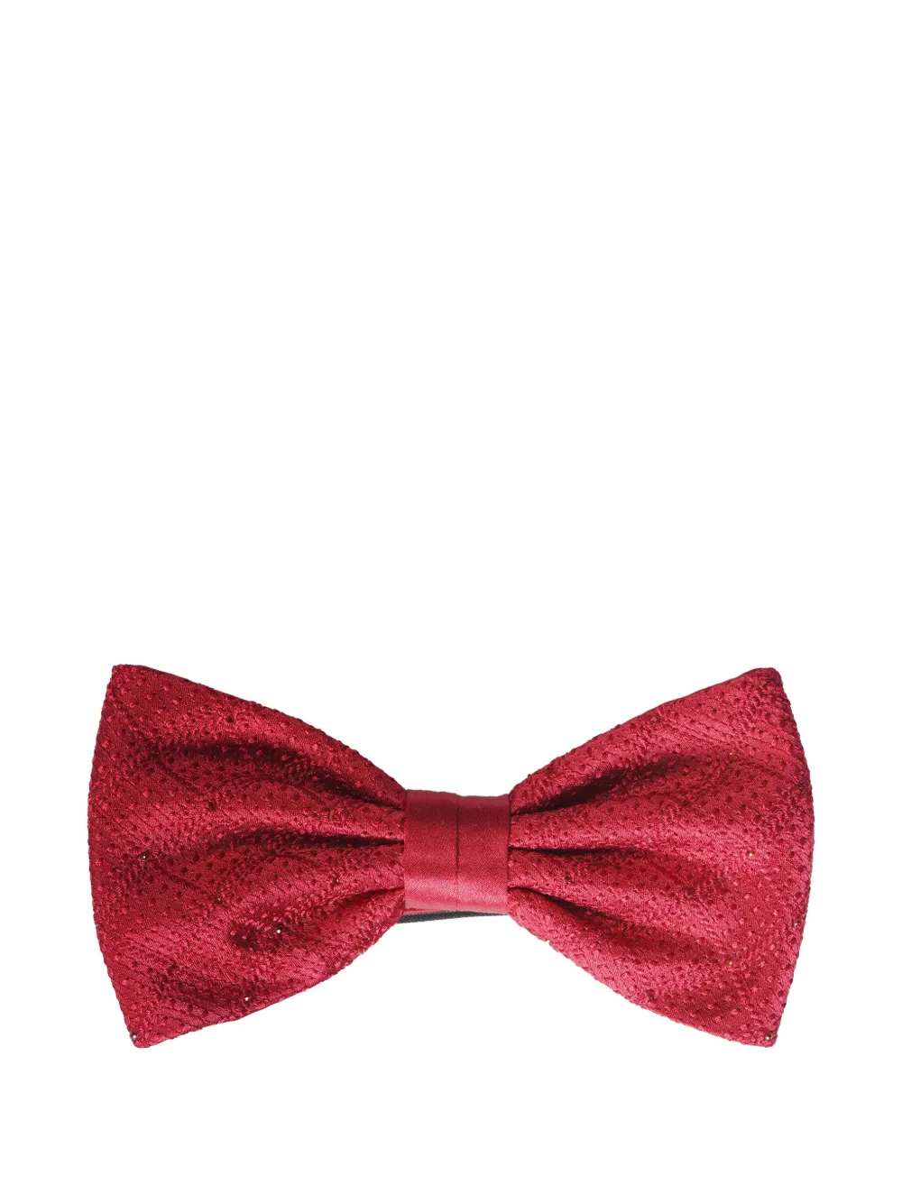 Stefano Ricci crystal-embellished embroidered bow tie - Rosso