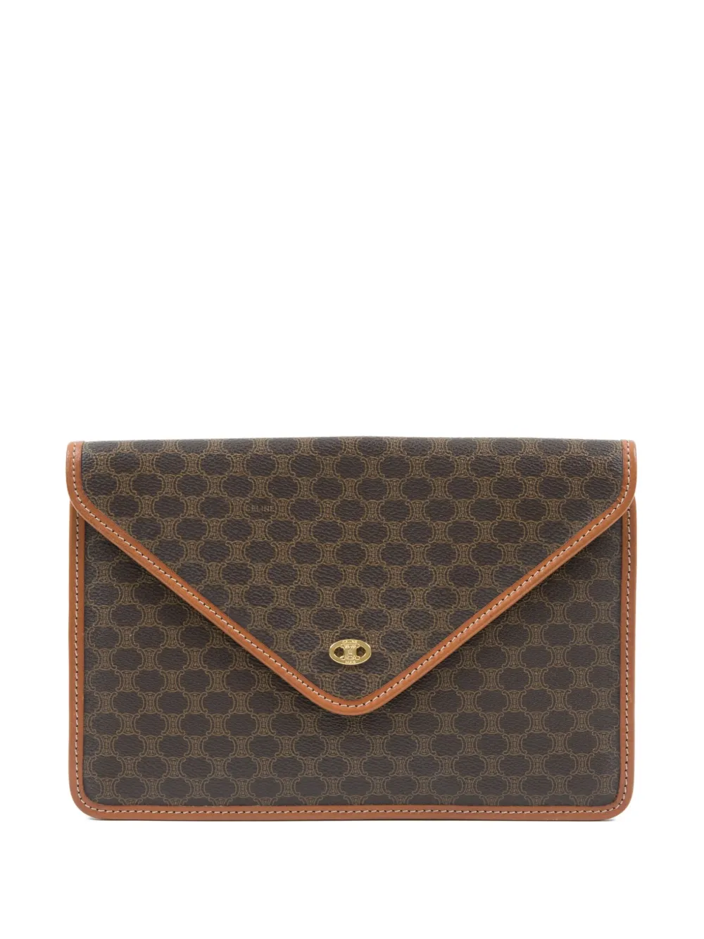 1980s Triomphe leather clutch bag