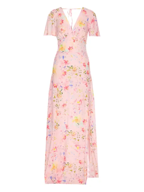 MAR DE MARGARITAS floral-print V-neck maxi dress