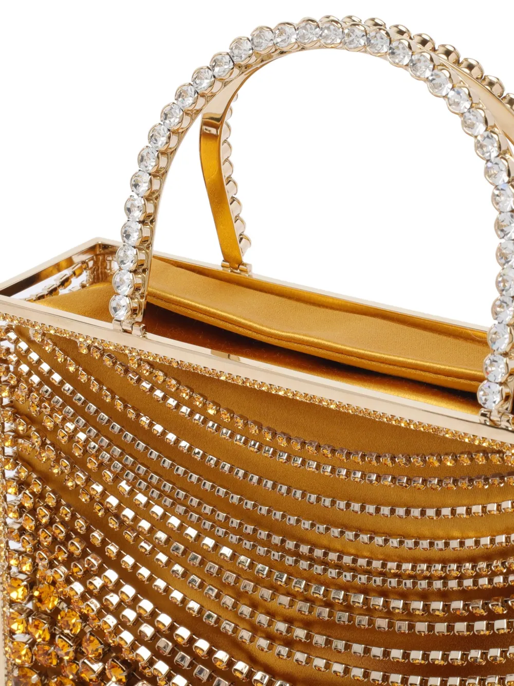 Benedetta Bruzziches crystal-embellished mini bag Geel