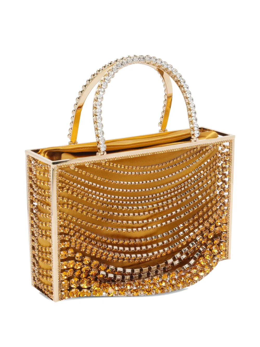 Benedetta Bruzziches crystal-embellished mini bag Geel