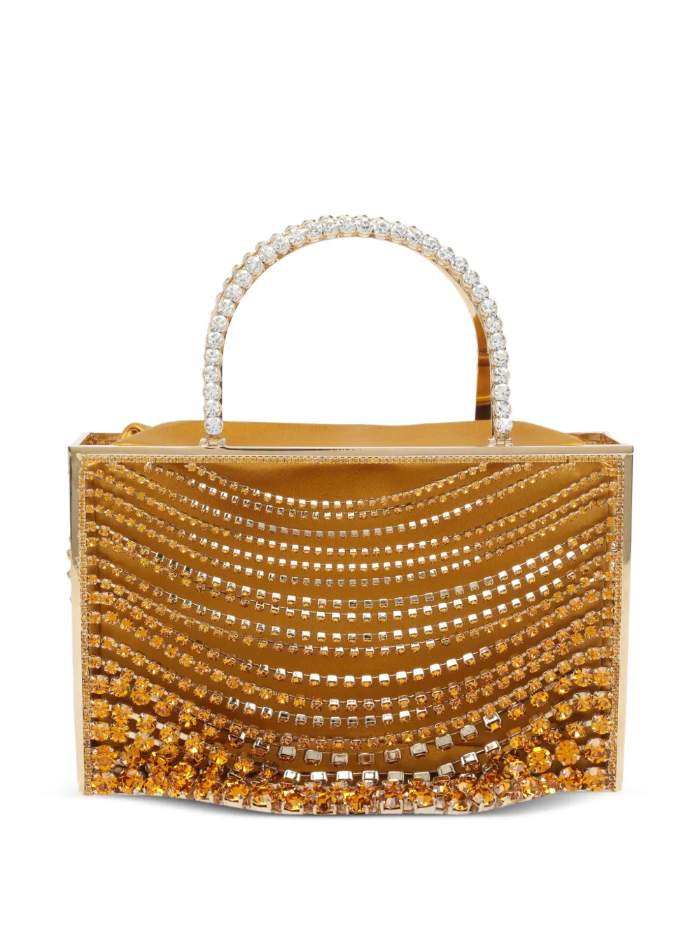 Benedetta Bruzziches crystal-embellished mini bag Geel