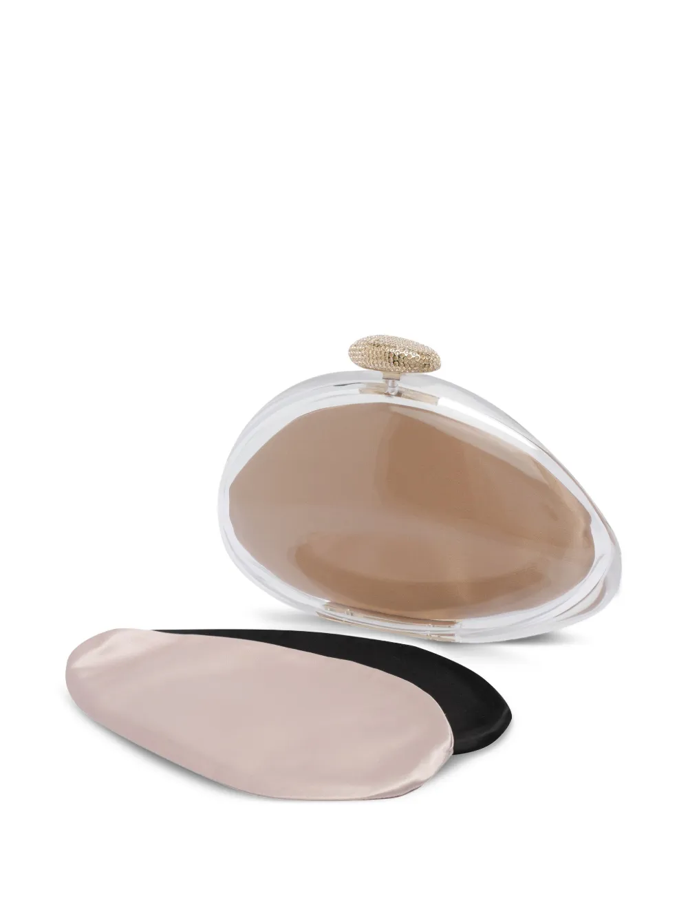 Benedetta Bruzziches Ariel clutch verfraaid met kristallen Wit