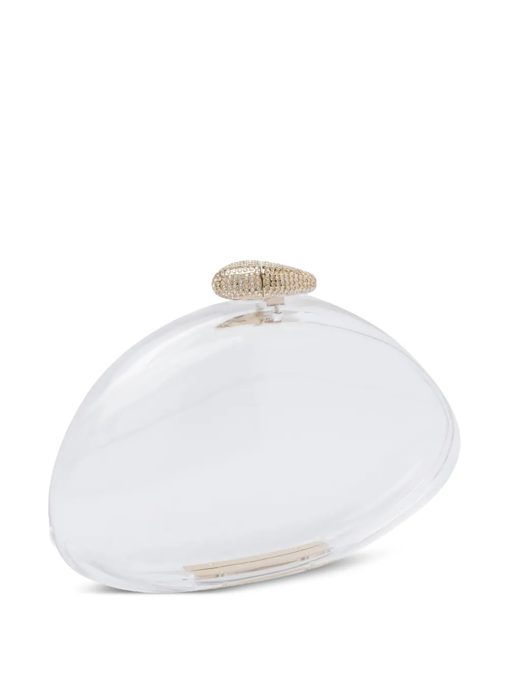 Benedetta Bruzziches Ariel clutch verfraaid met kristallen Wit