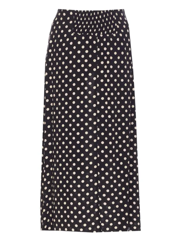 スカート MAR DE MARGARITAS KATE FLARED SKIRT POLKA DOT Kate - short flared skirt • Ecru polka dots - 𝗢𝗙𝗙