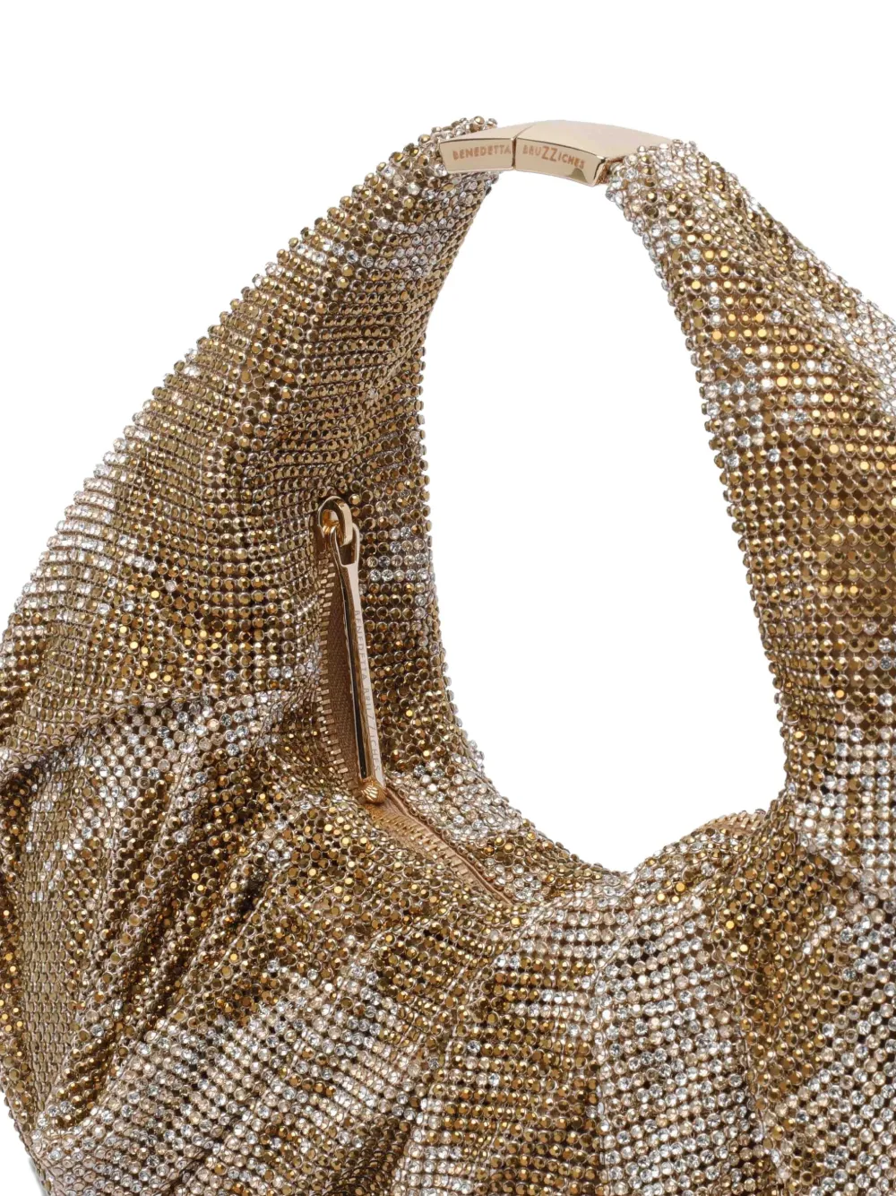 Benedetta Bruzziches small crystal-embellished shoulder bag Goud