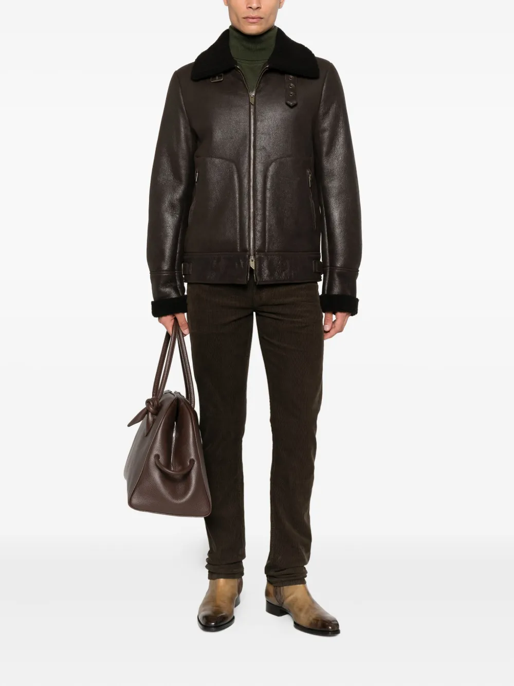 TOM FORD Ribfluwelen broek Groen