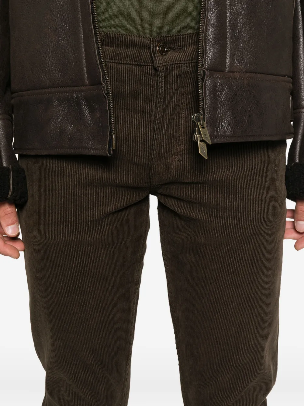 TOM FORD Ribfluwelen broek Groen