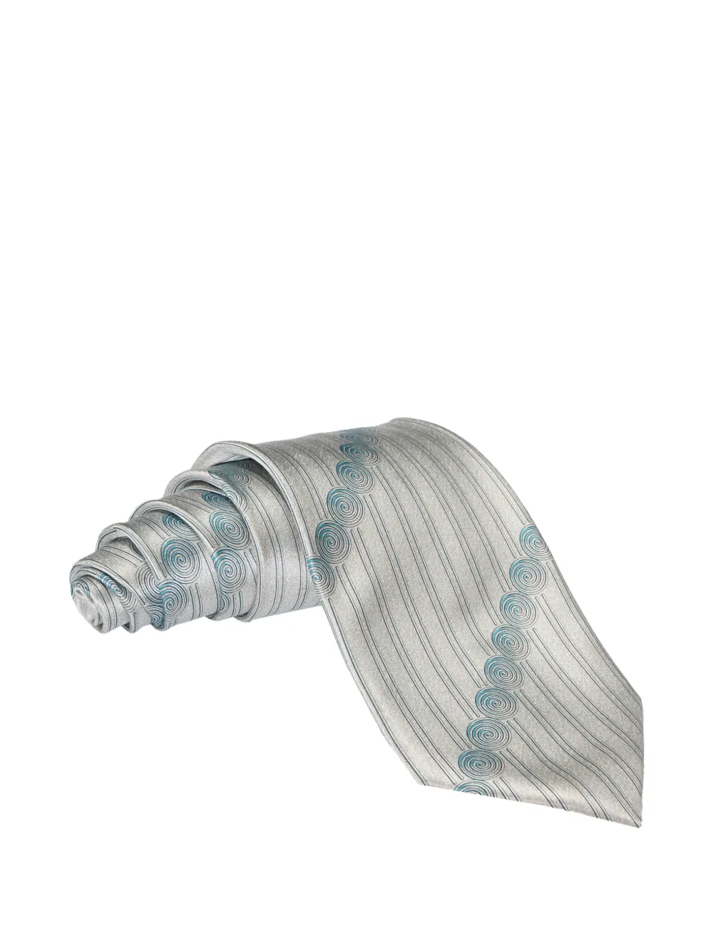 Zilli linear swirl silk ties (pack of two) Blauw