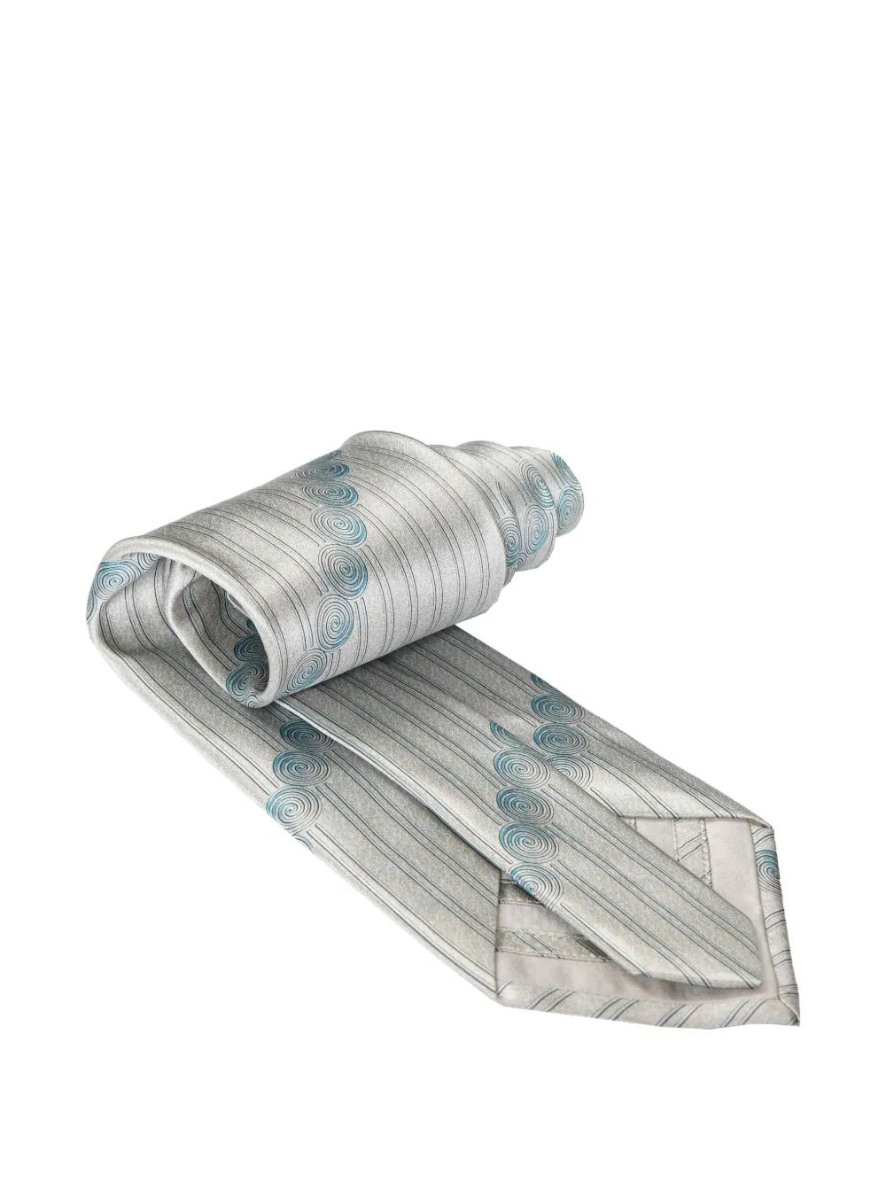 Zilli linear swirl silk ties (pack of two) Blauw