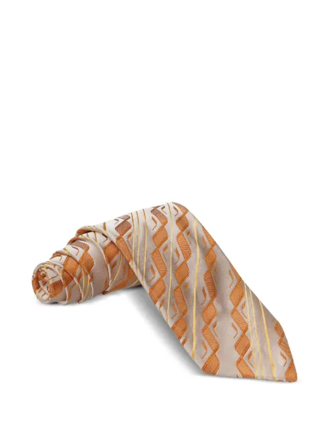 Zilli chevron stripe silk tie