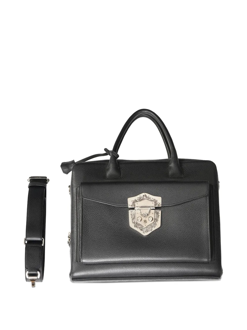 Lardini Tardini Shell Cordovan shopper Zwart