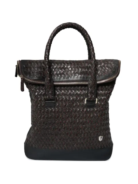 Lardini Tardini woven calfskin leather tote bag