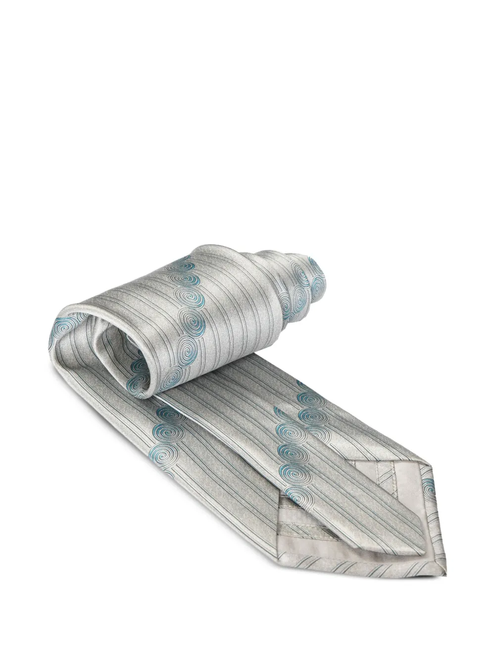 Zilli linear swirl silk ties (pack of two) Blauw