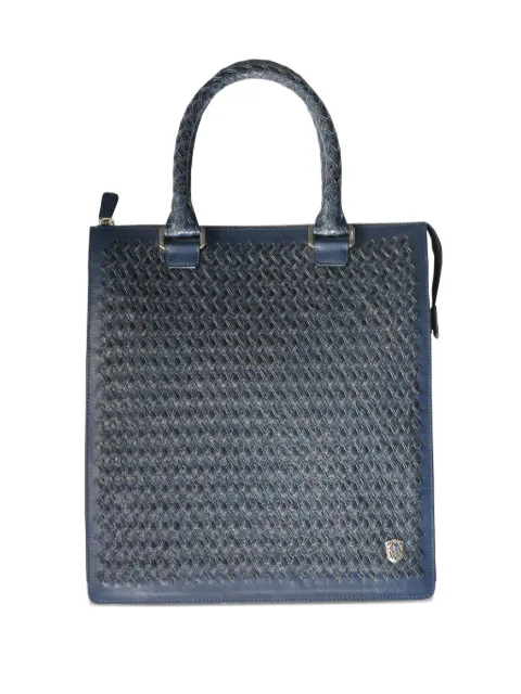 Lardini Tardini woven calfskin leather tote bag