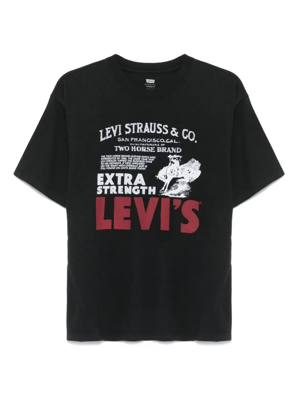Levi's T-shirt met grafische print Zwart