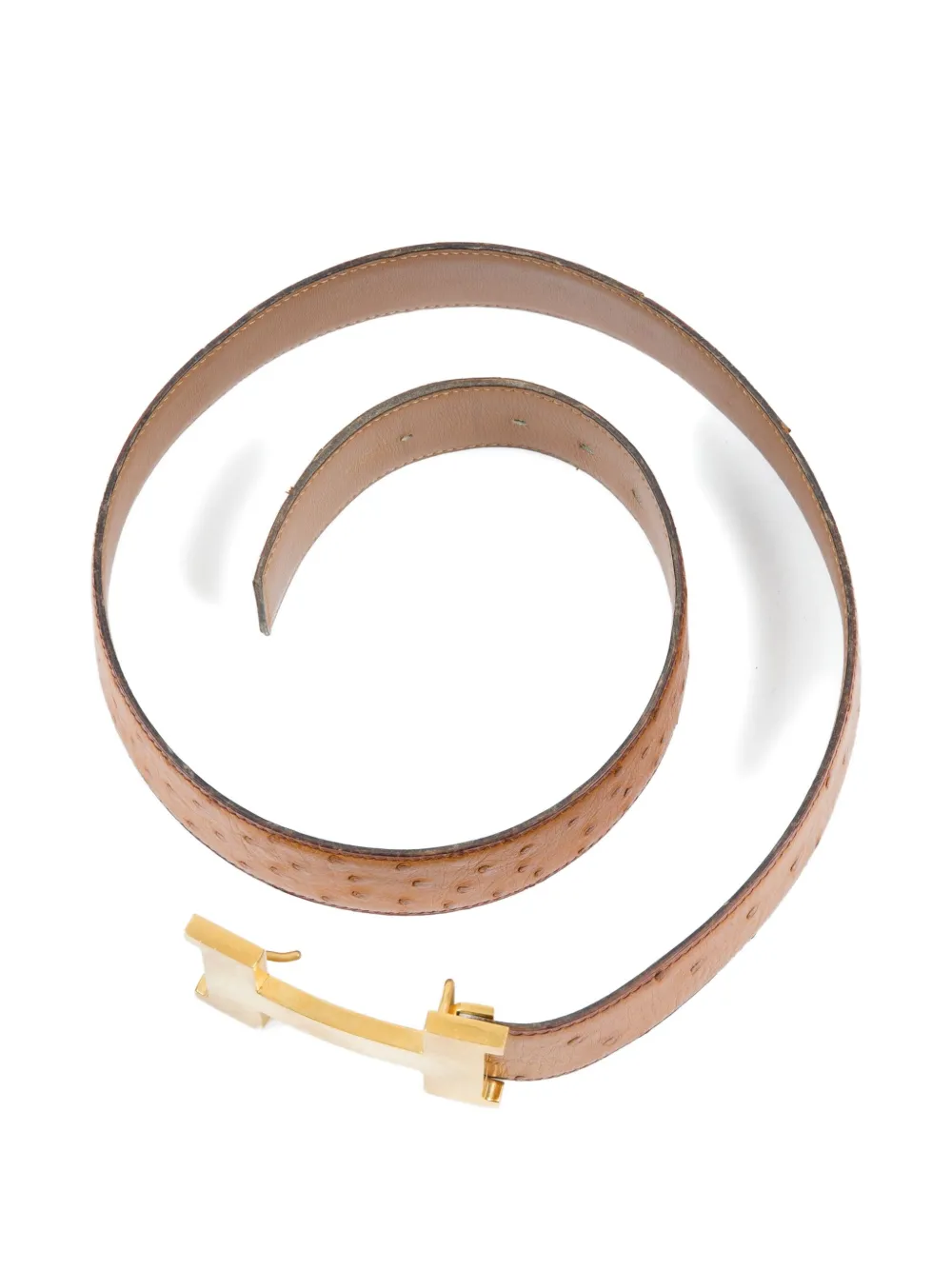 Hermès Pre-Owned 1998 Constance ostrich leather buckled belt | Image 2