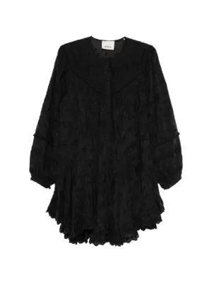Robe Courte Noire Isabel Marant 'Malvern' - Volants Et Ceinture - Taille FR36/US4/S - Neuf Avec Étiquettes