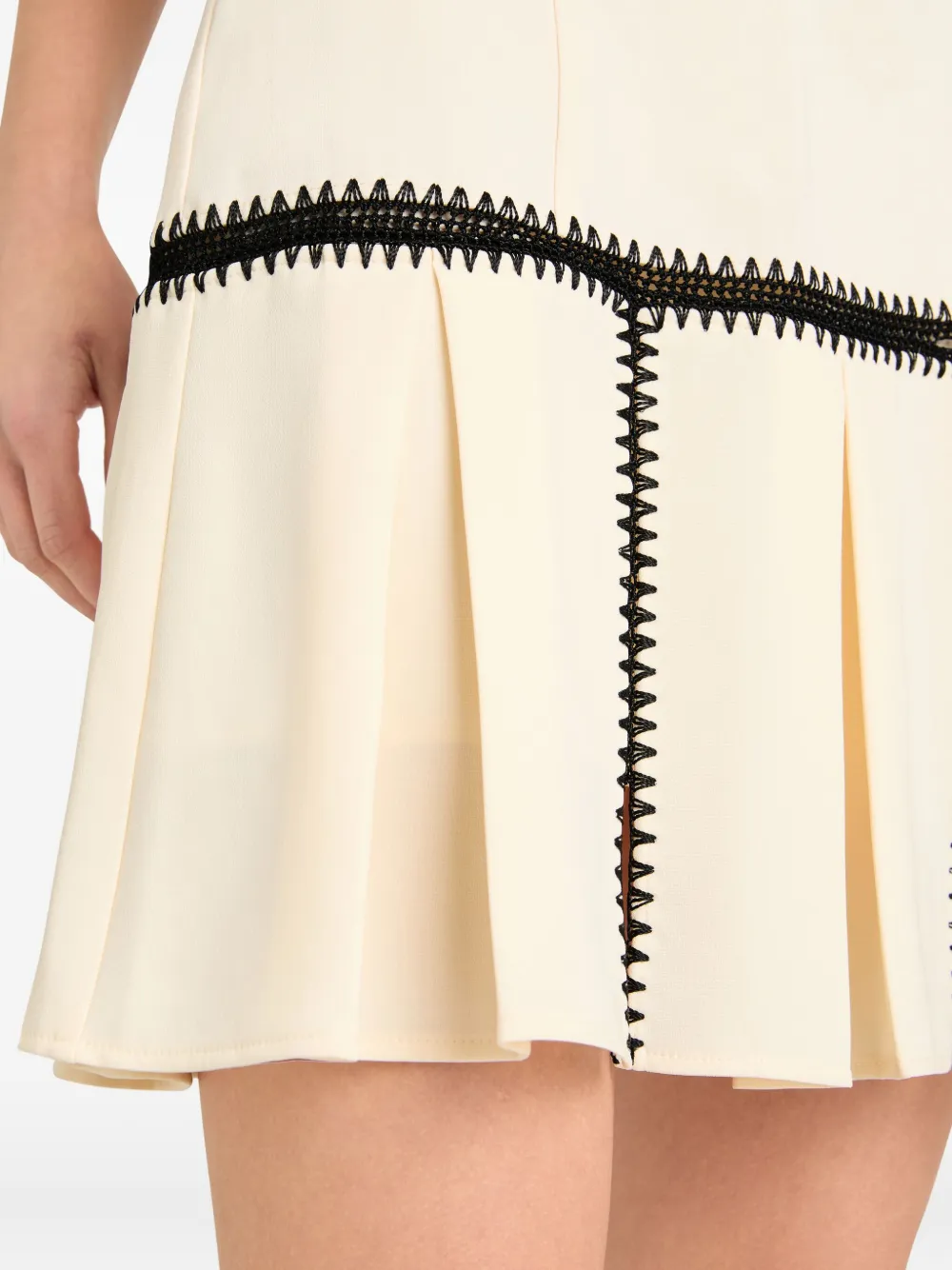 Cinq A Sept Sinclaire pleated mini skirt Beige