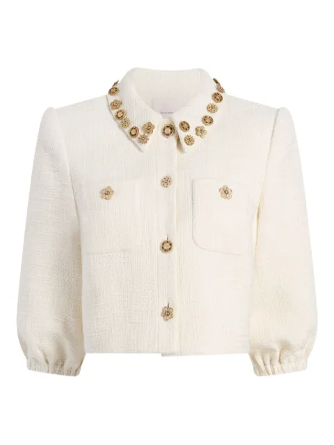 Cinq A Sept Ansey embellished puff-sleeve jacket