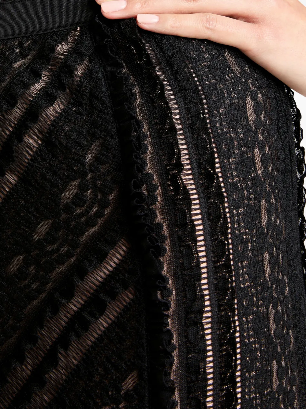 Cinq A Sept Maceio ruffled skirt Zwart