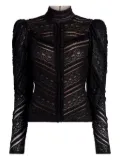 Cinq A Sept ruffled lace blouse - Black