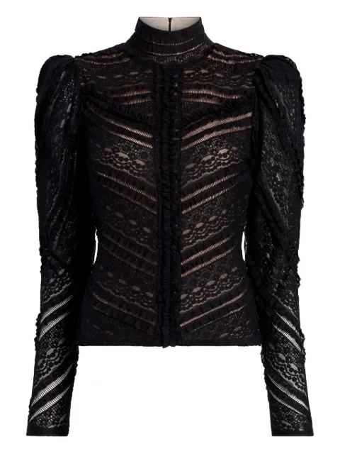 Cinq A Sept ruffled lace blouse