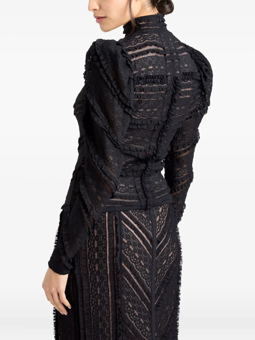 Cinq A Sept Blouse met ruches Zwart