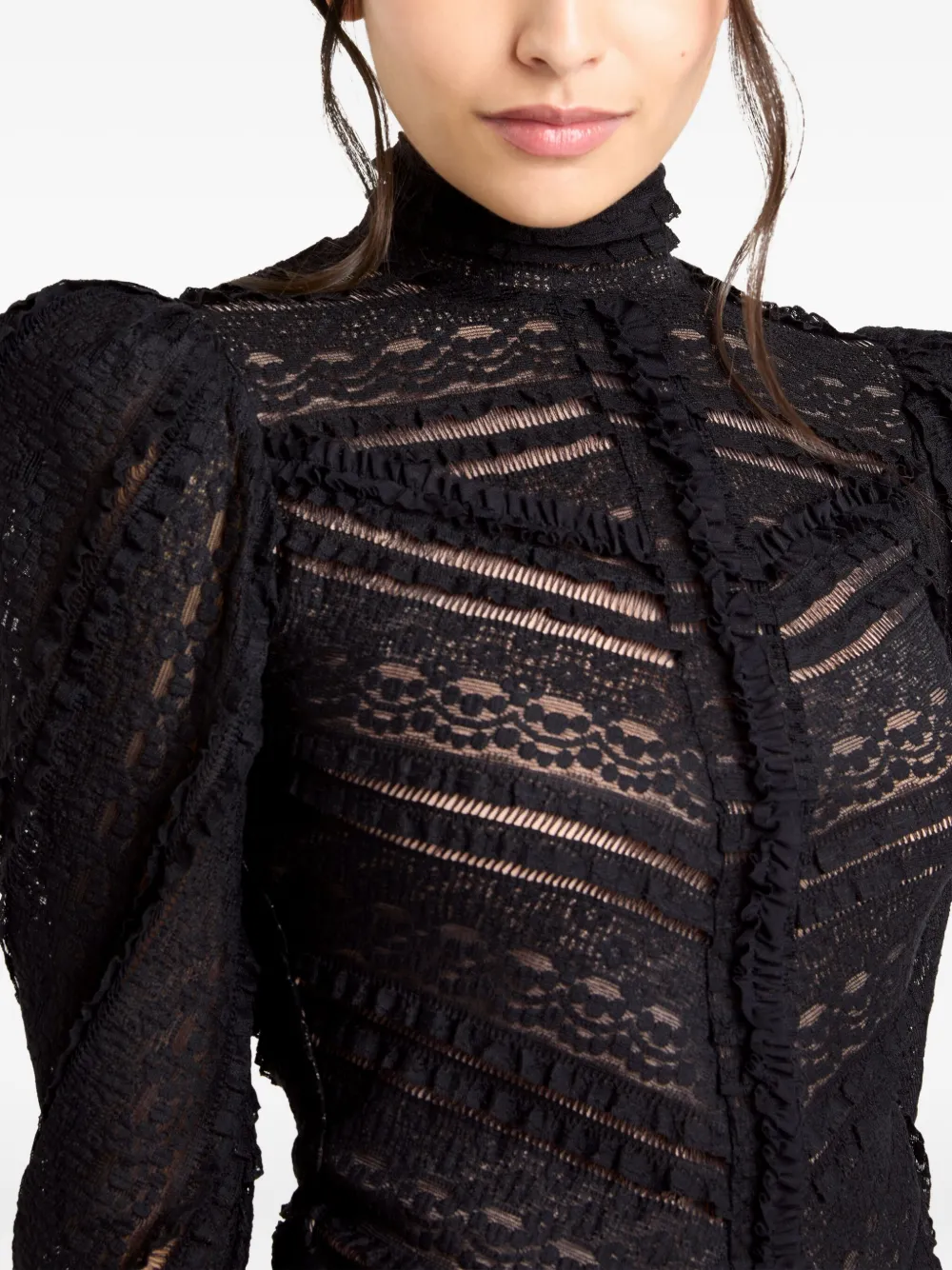 Cinq A Sept Blouse met ruches Zwart