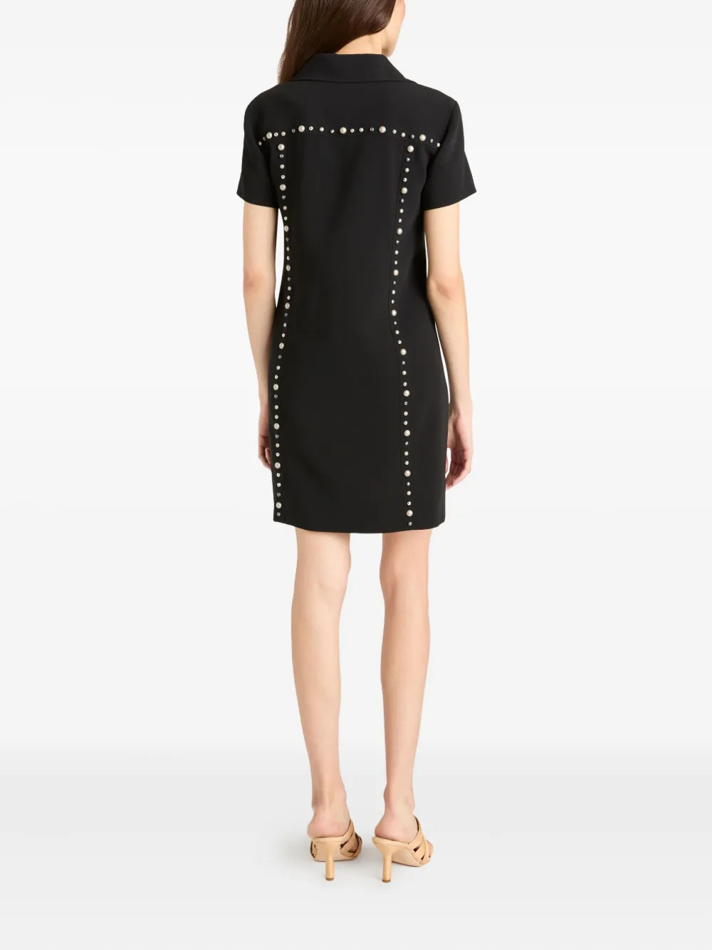 Cinq A Sept stud-embellished mini dress Zwart