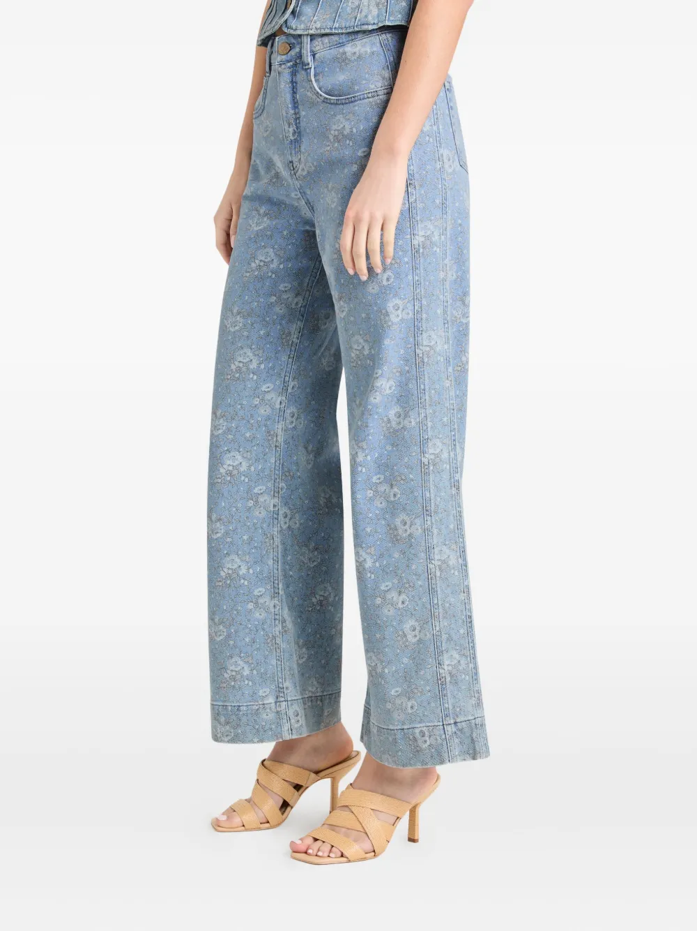 Cinq A Sept Betsy floral-print jeans Blauw