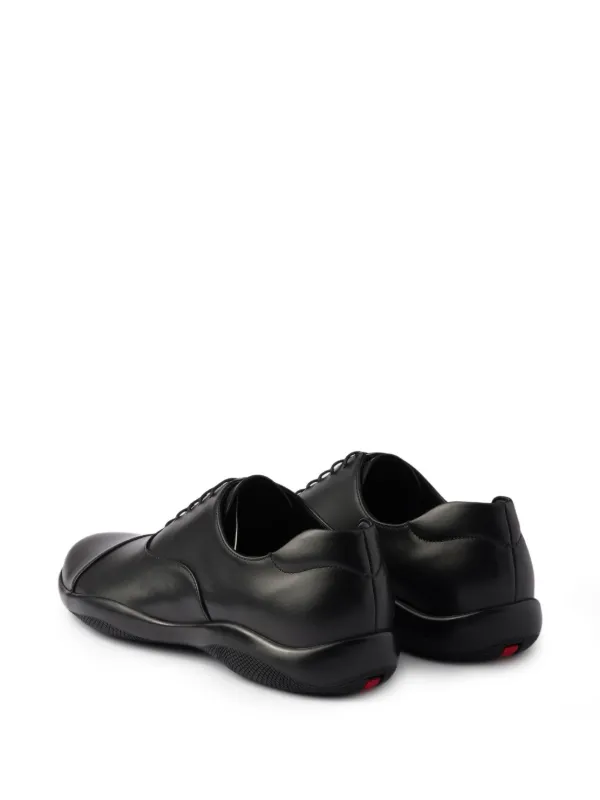 PRADA ローカット レザースニーカー Prada レザースニーカー | ブラック | FARFETCH JP