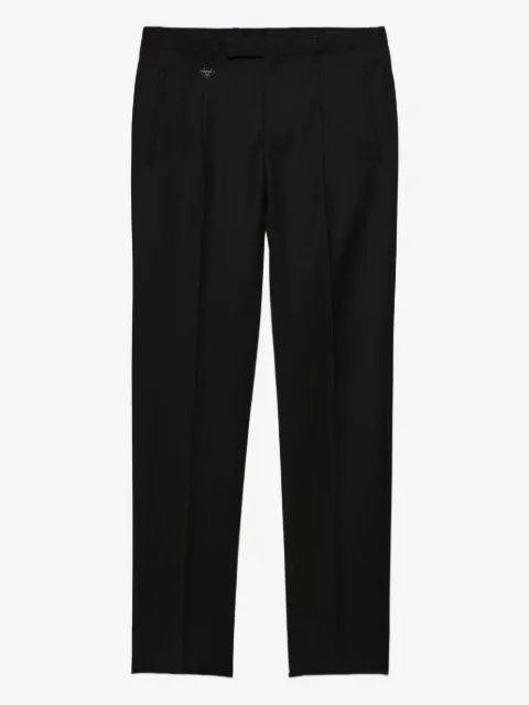 Prada pleated-front wool trousers