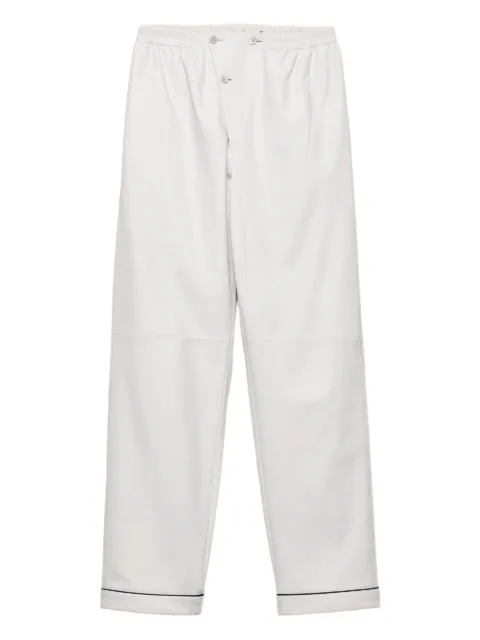 Prada elasticated-waistband leather trousers