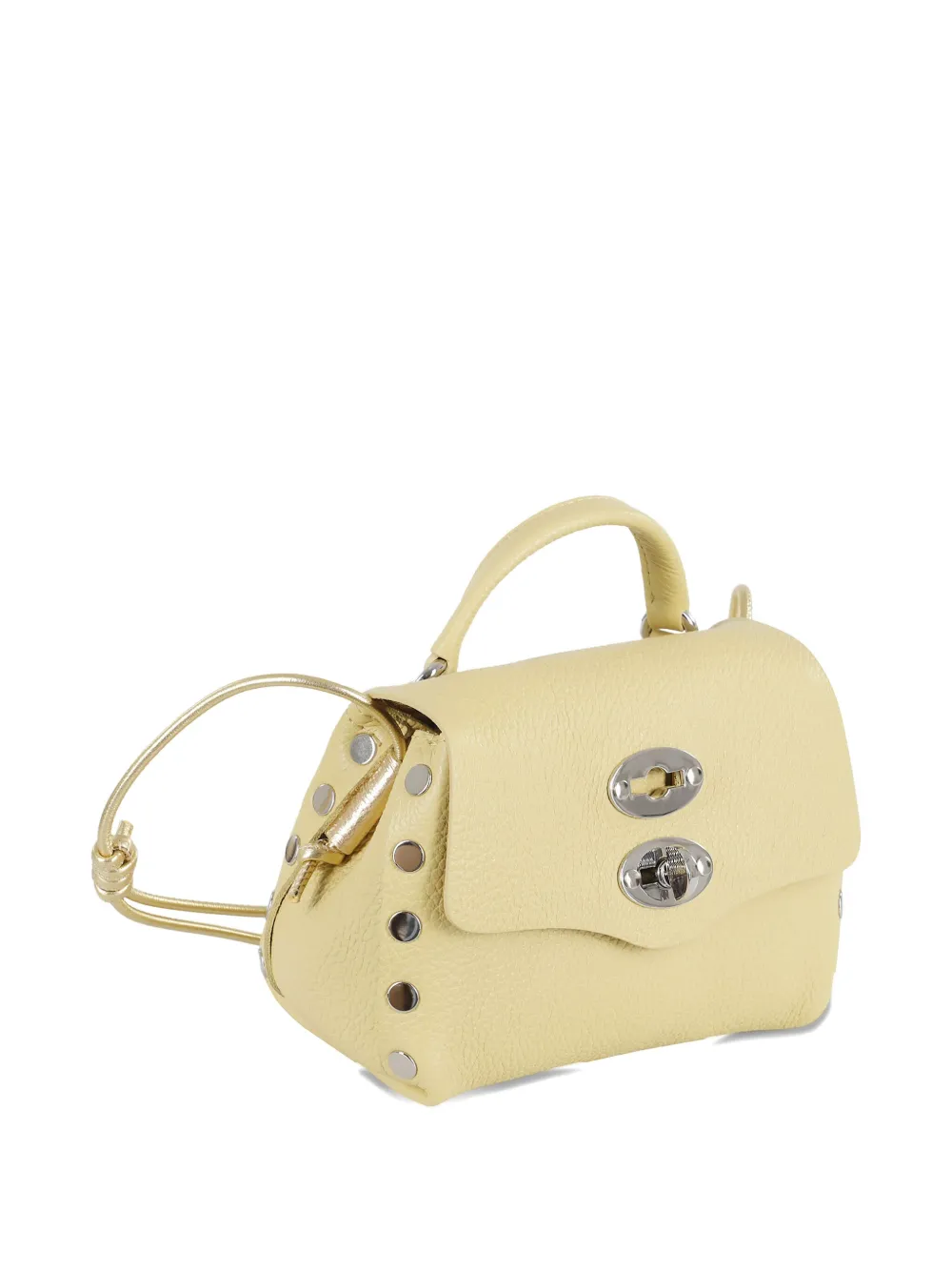 Zanellato Mini Postina Stud Top-handle Cross-body Bag In Yellow