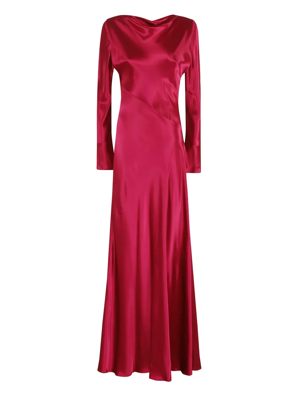 Alberta Ferretti bias-cut maxi dress Roze