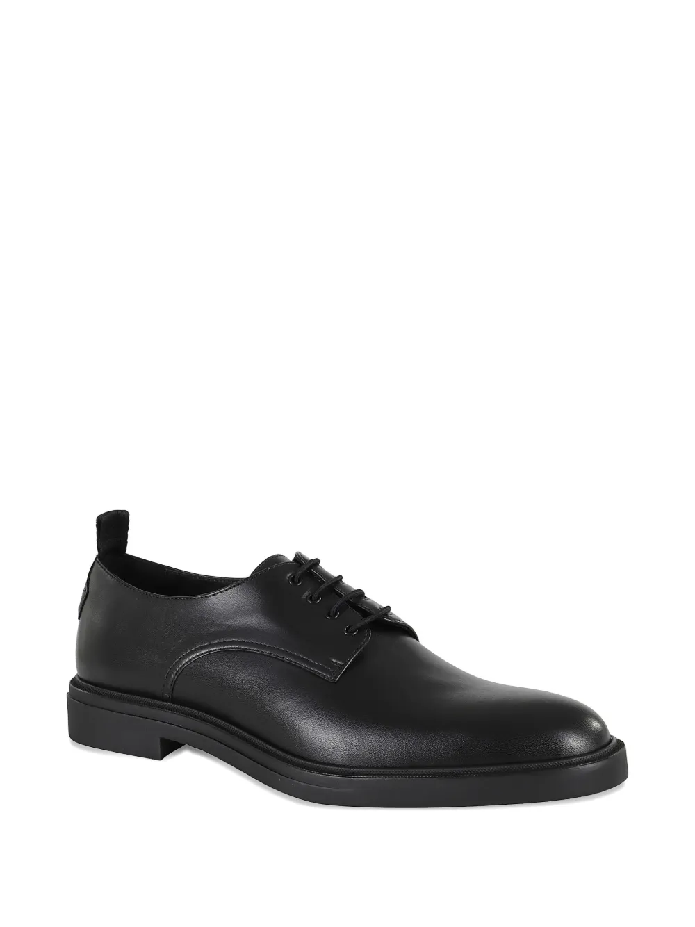 BOSS lace-up leather derby shoes Black