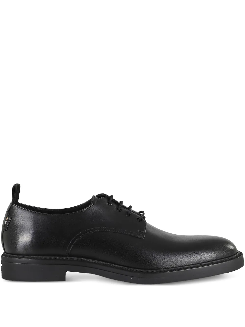 BOSS lace-up leather derby shoes Black