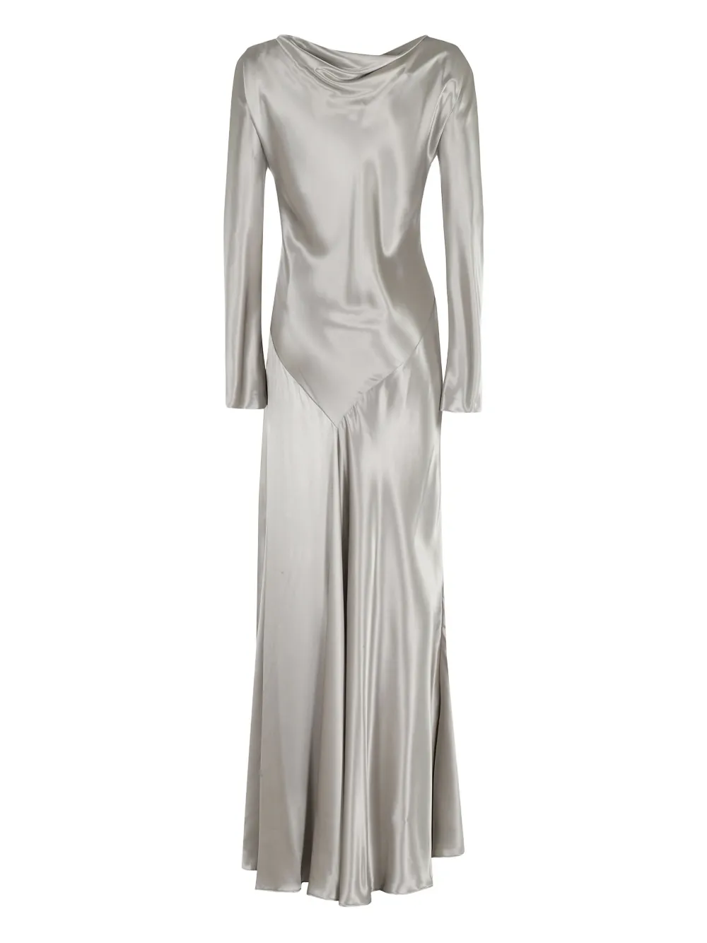Alberta Ferretti bias-cut maxi dress Grijs
