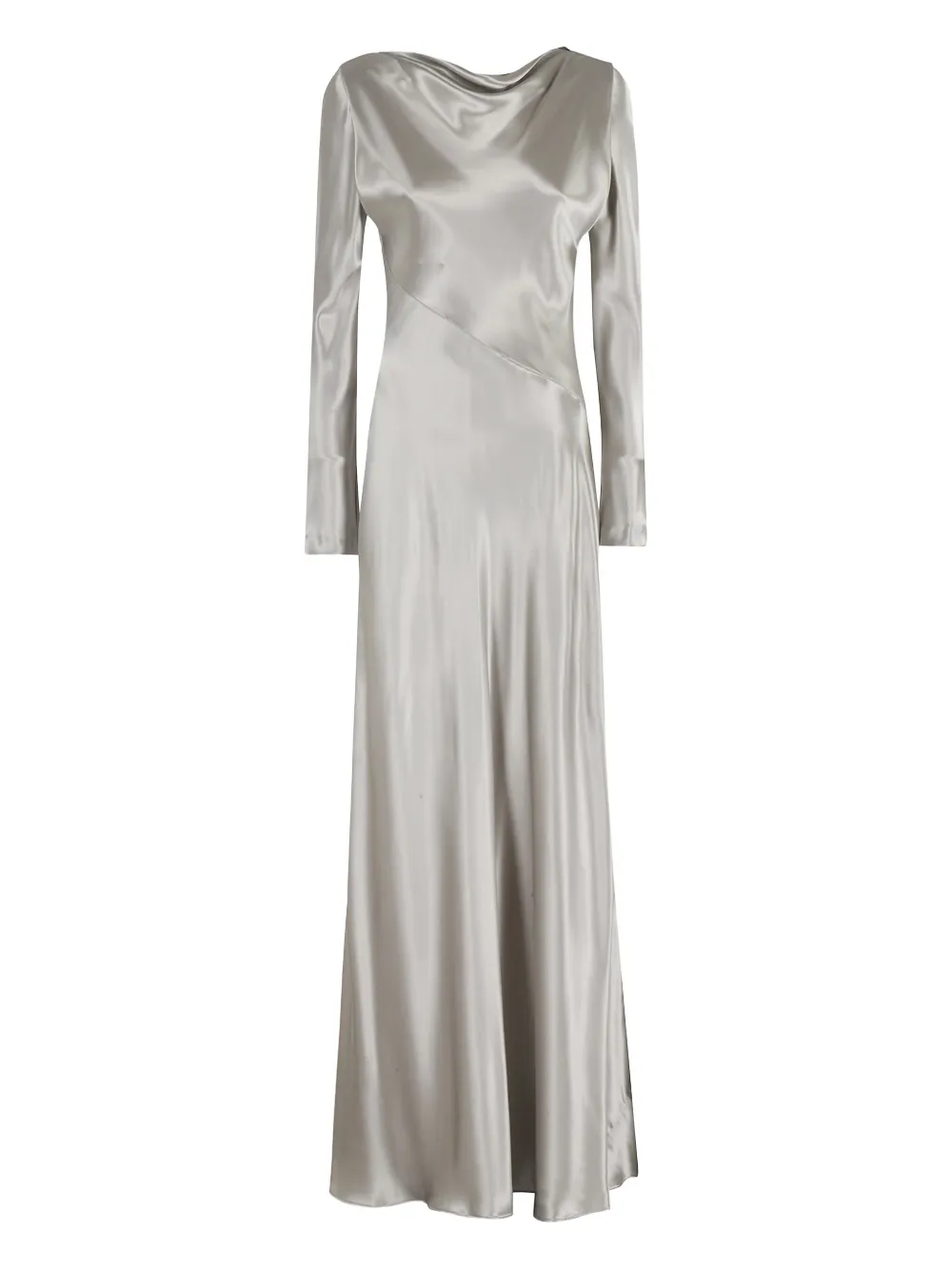 Alberta Ferretti bias-cut maxi dress Grijs
