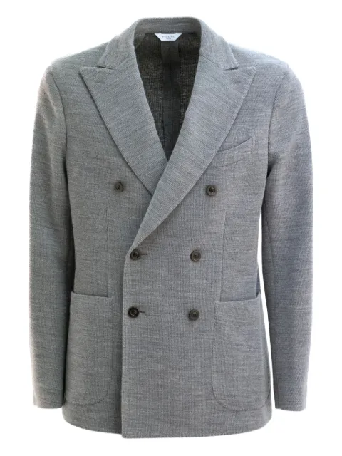 Boglioli blazer con doble botonadura y bolsillo de parche
