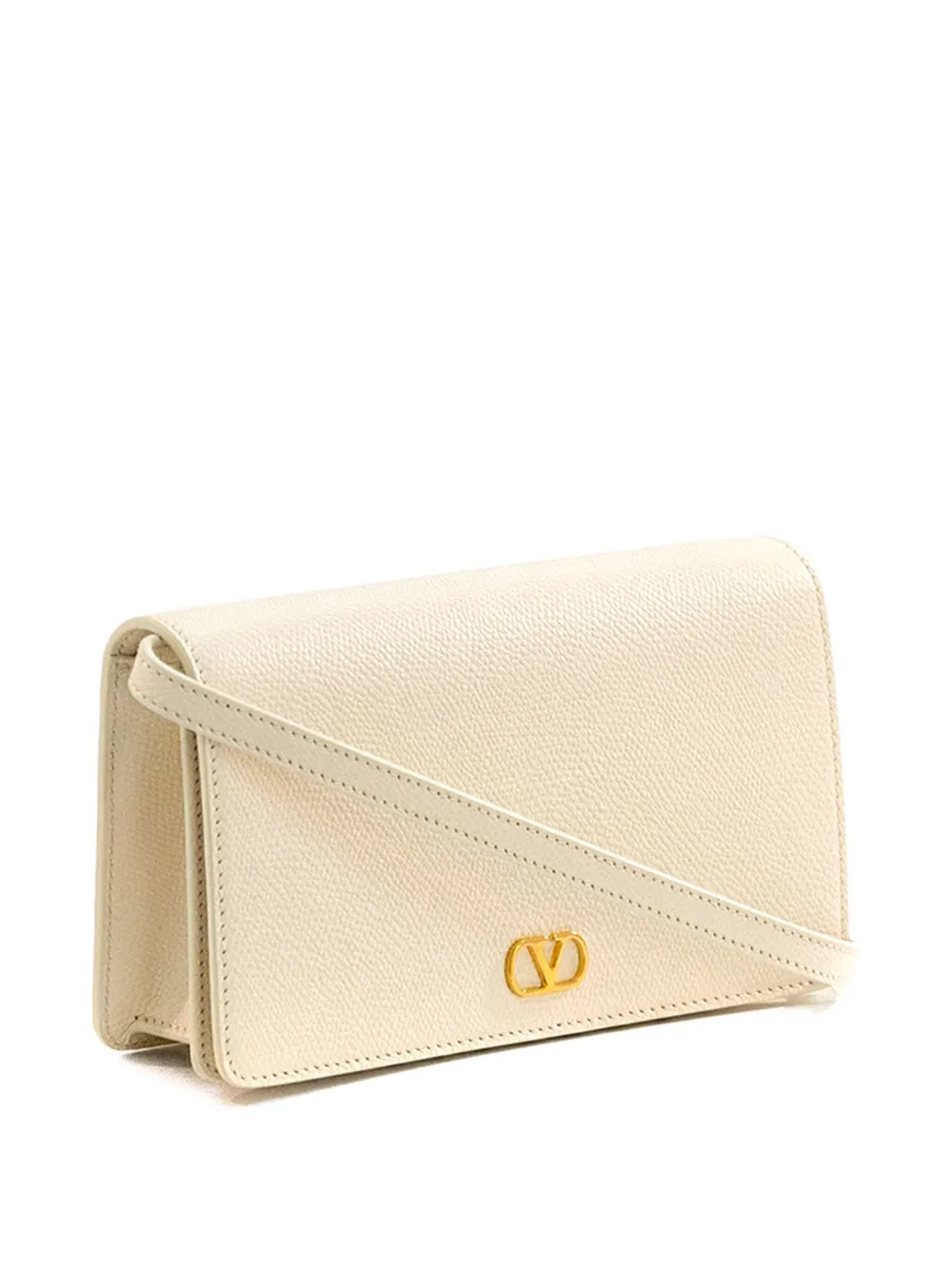 Valentino Garavani Kleine VLogo mini-schoudertas Beige