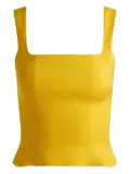 alice + olivia square-neckline bustier top - Yellow