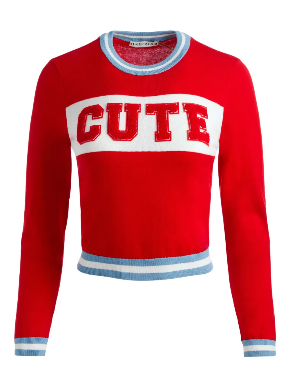 appliqué-embellished crew-neck sweater