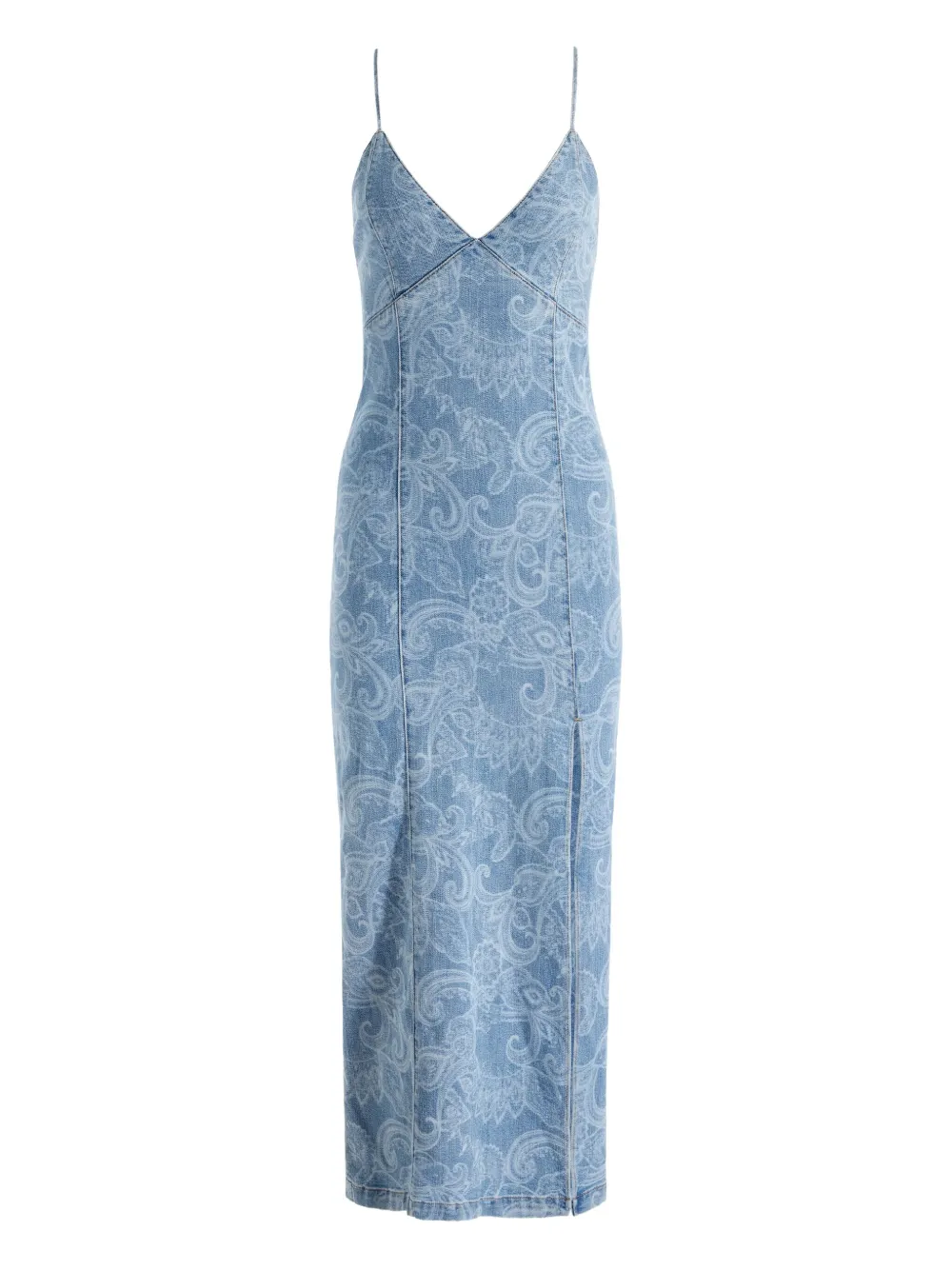 Alice + olivia Julietta paisley-print midi slip dress Blauw