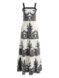 alice + olivia Saige tiered maxi dress - White