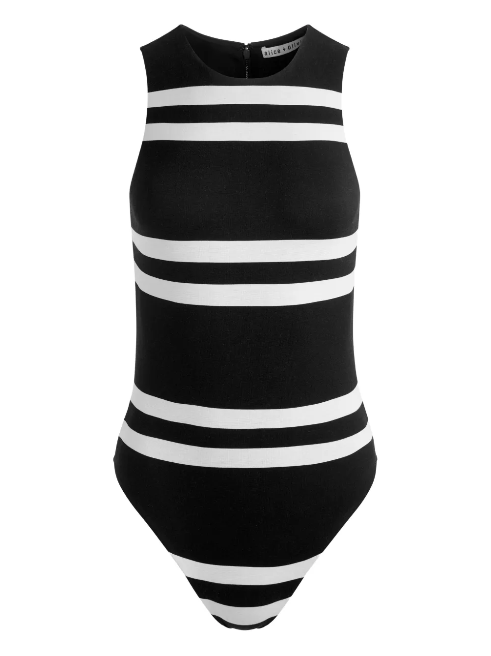 stripe sleeveless bodysuit